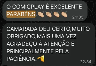 Print real de cliente no WhatsApp
