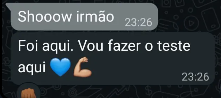 Print real de cliente no WhatsApp